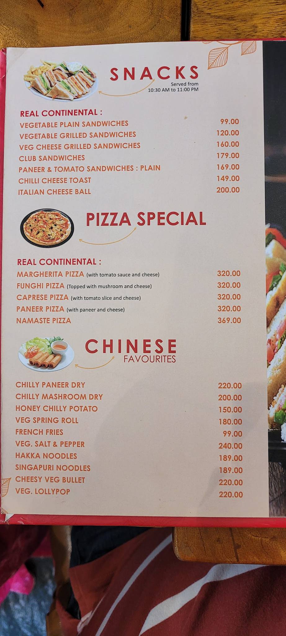 Namaste Restaurant - Opp. Prem Mandir, Vrindavan menu