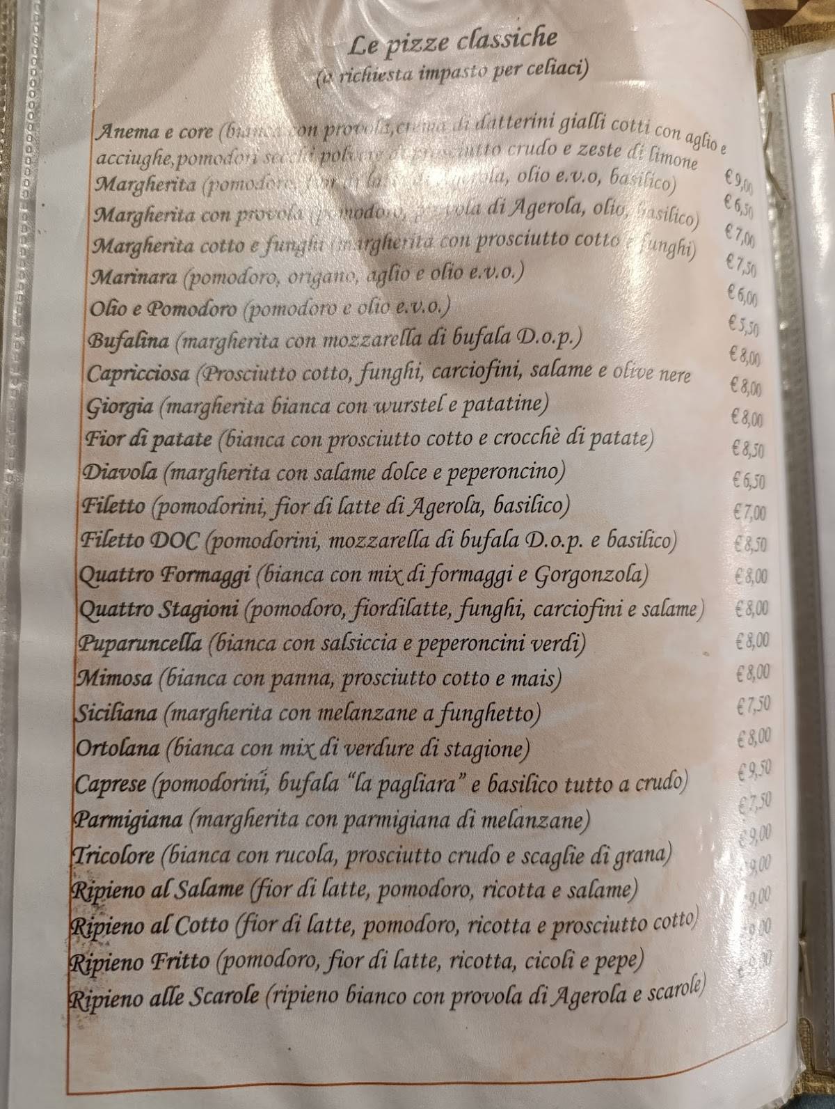 Menu di Osteria Scugnizzi - Ristorante Napoletano 