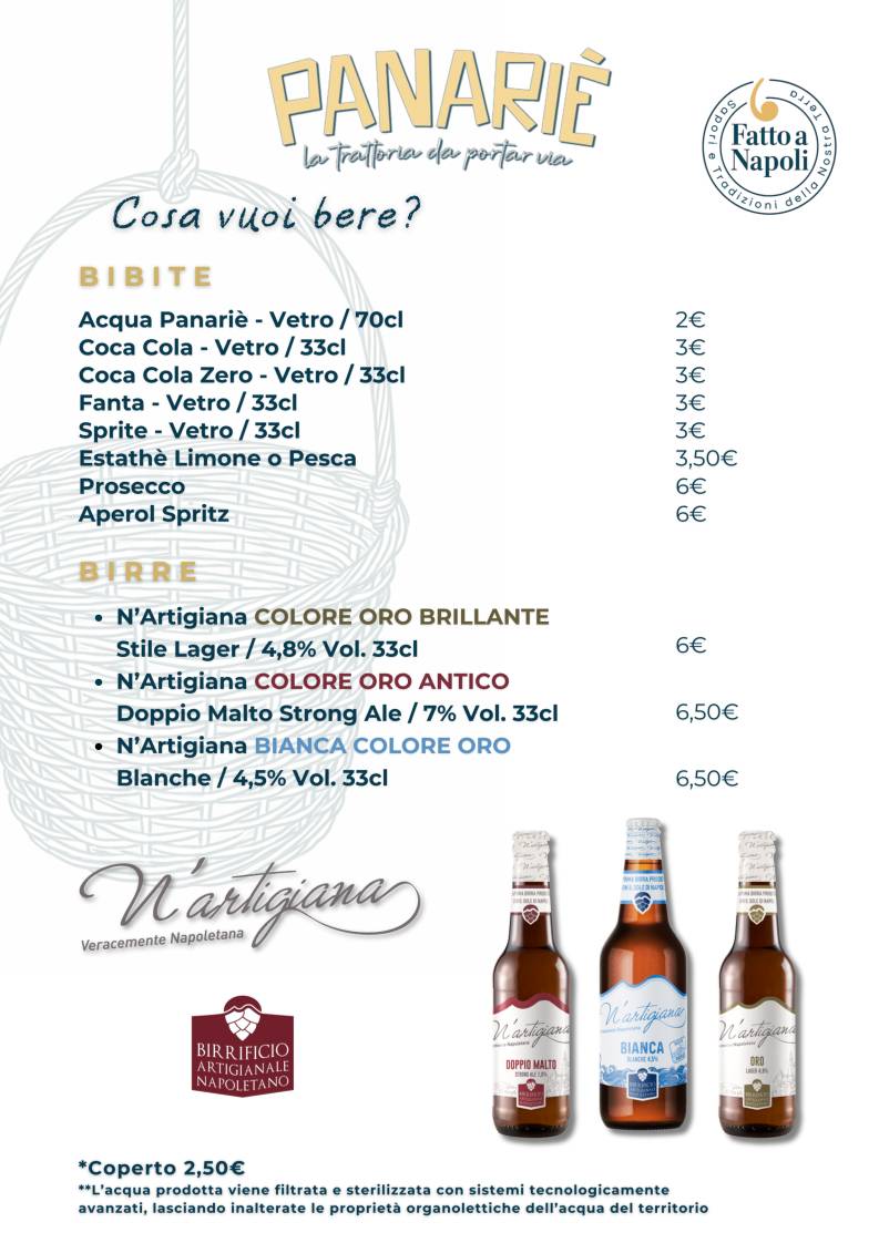 Menu di PanariÃ¨ 