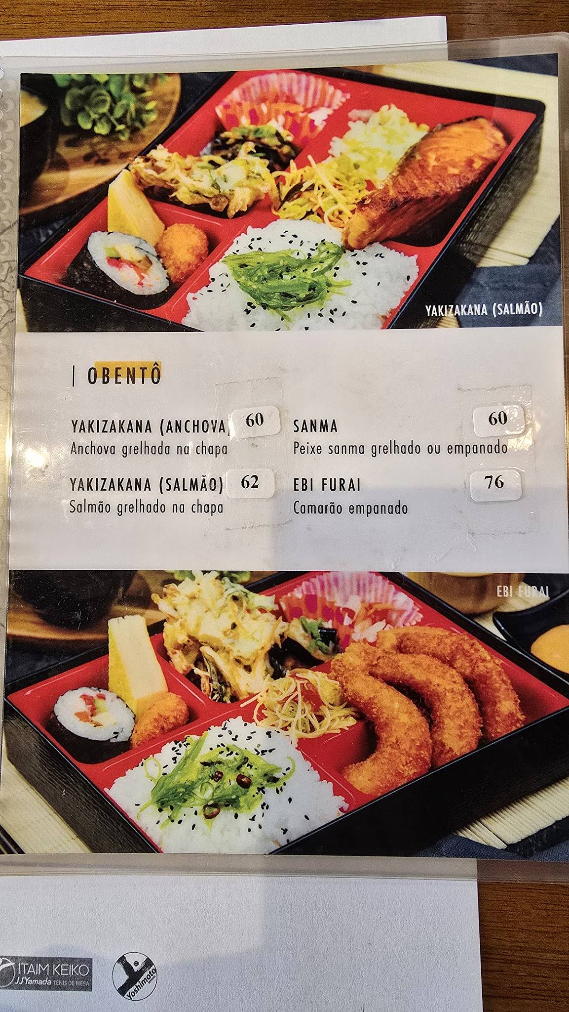 Nara Obentô Paraíso cardápio