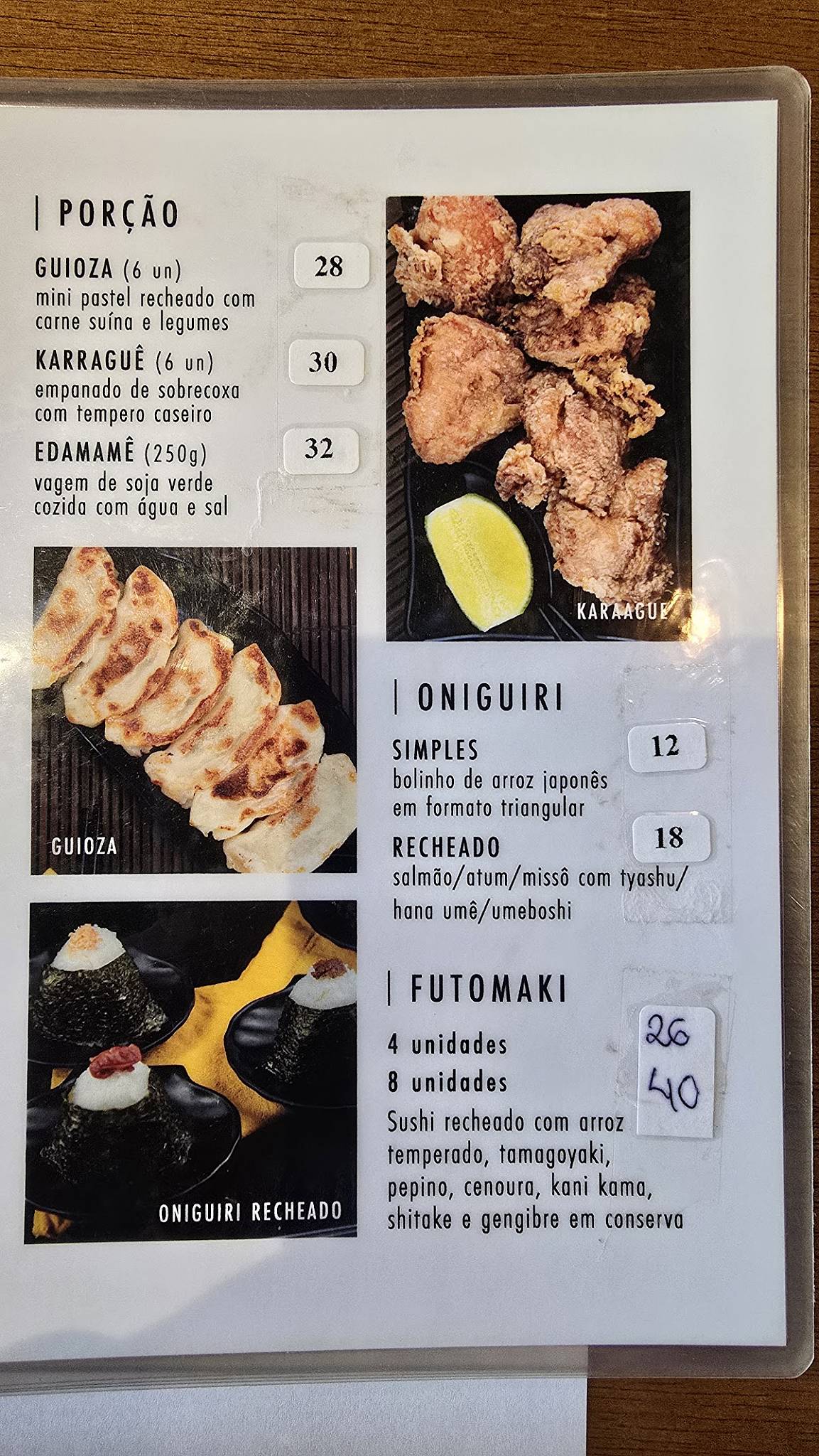 Nara Obentô Paraíso cardápio