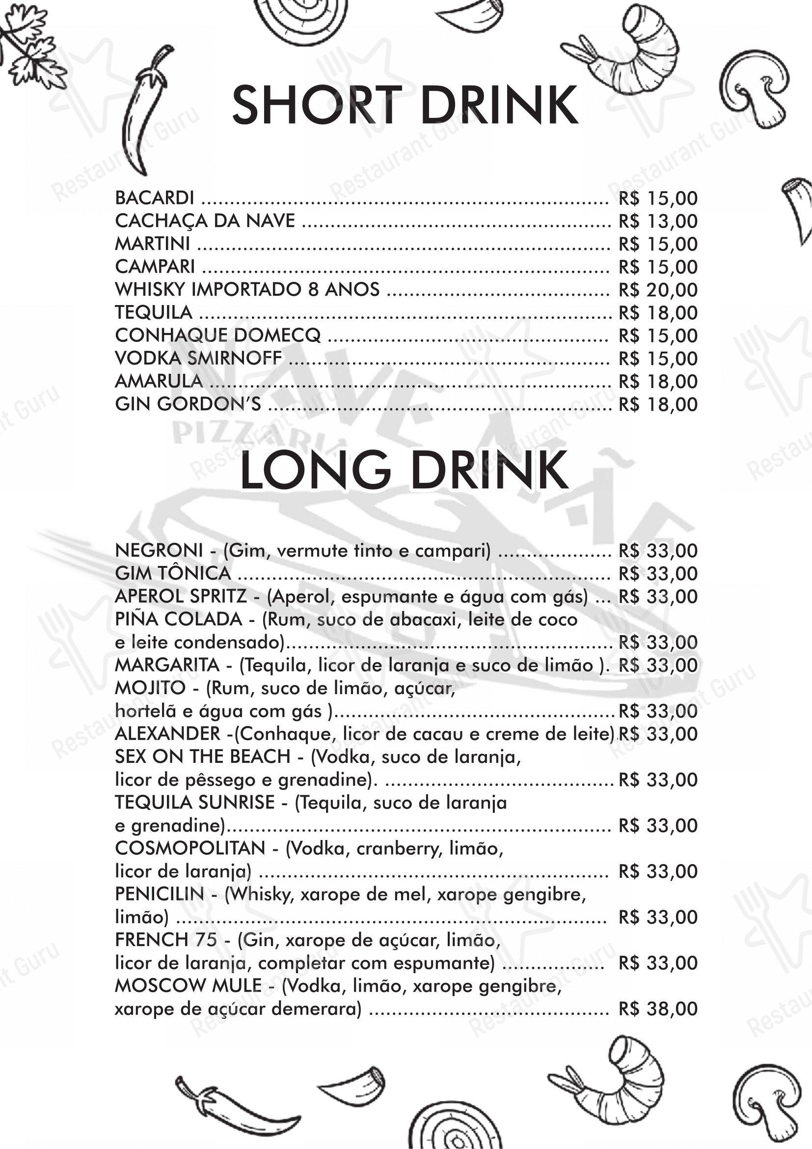 Pizzaria Nave Mãe em Florianópolis - Menu