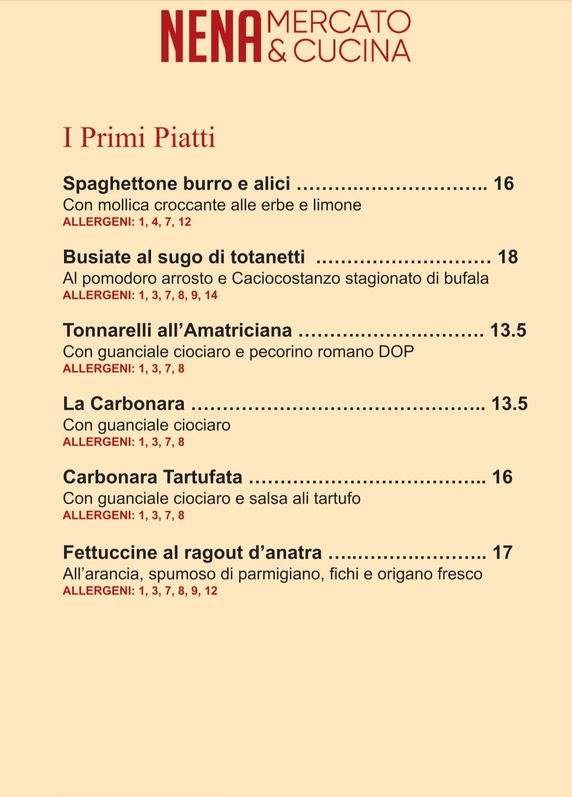 Menu di Nena Mercato&Cucina 