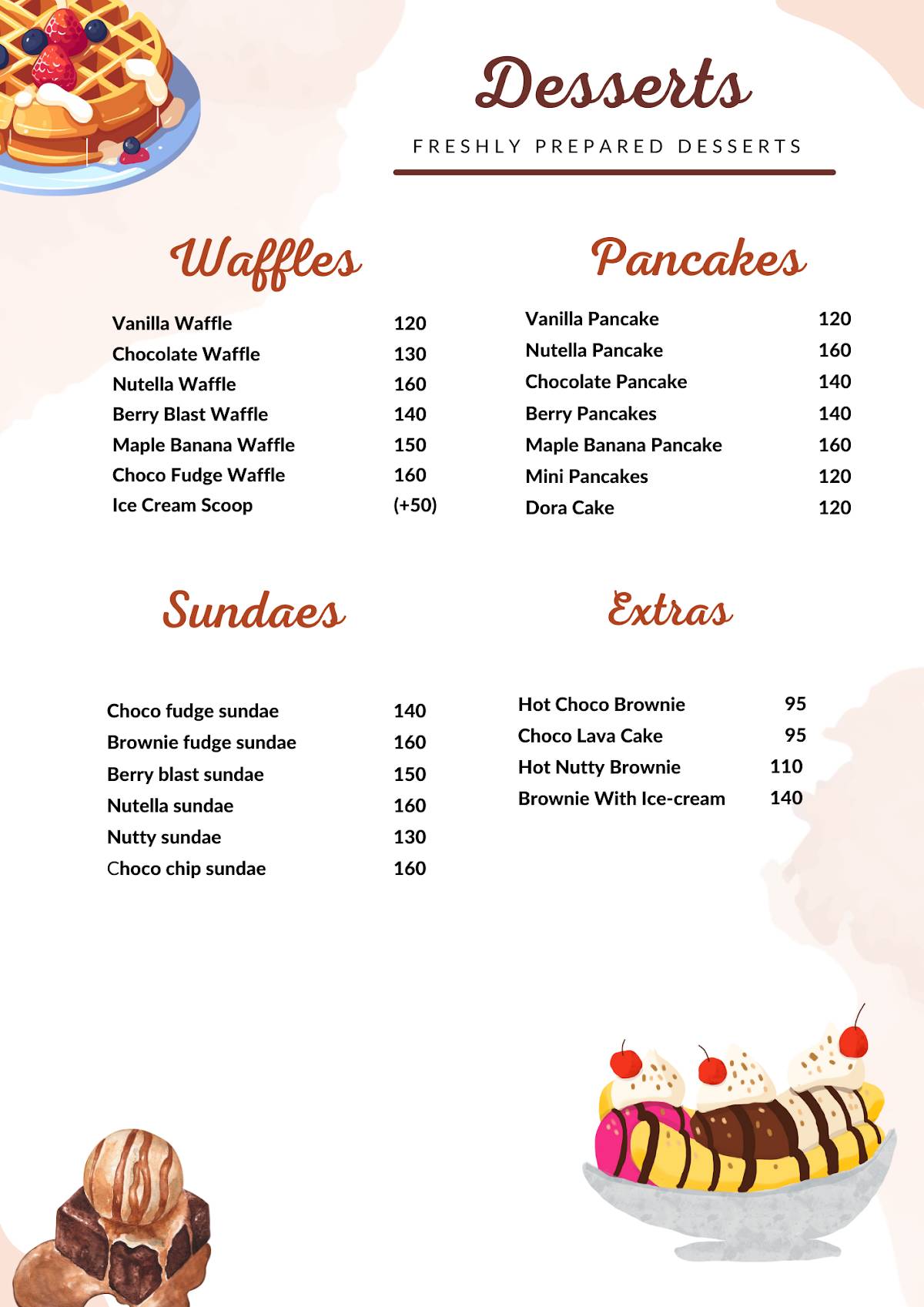 Dr's Cafe menu