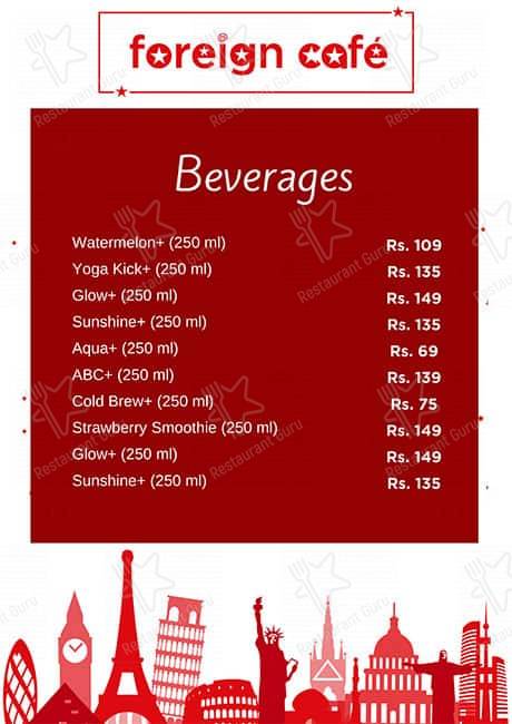 Foreign Café menu
