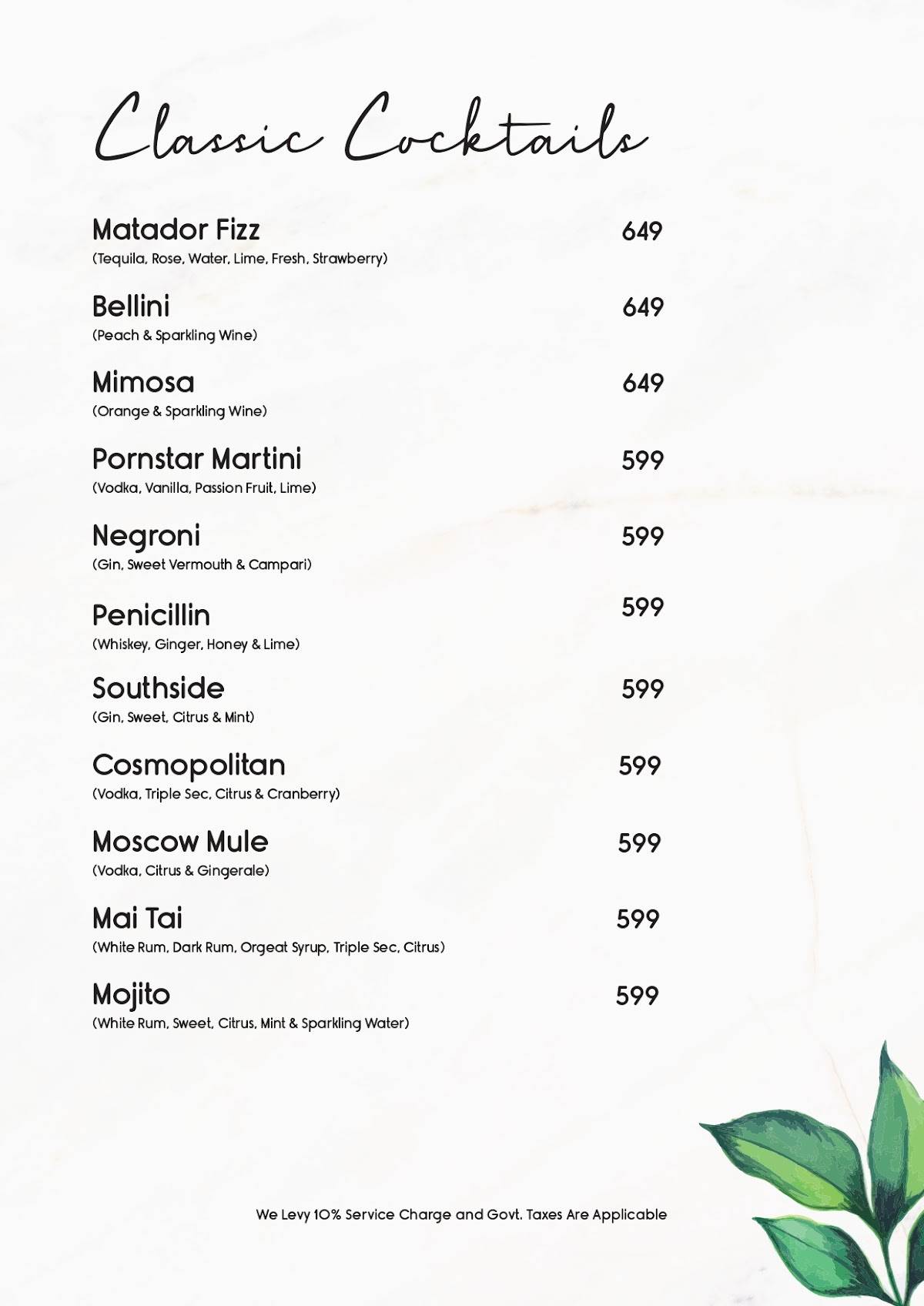 Somewhere Delhi menu