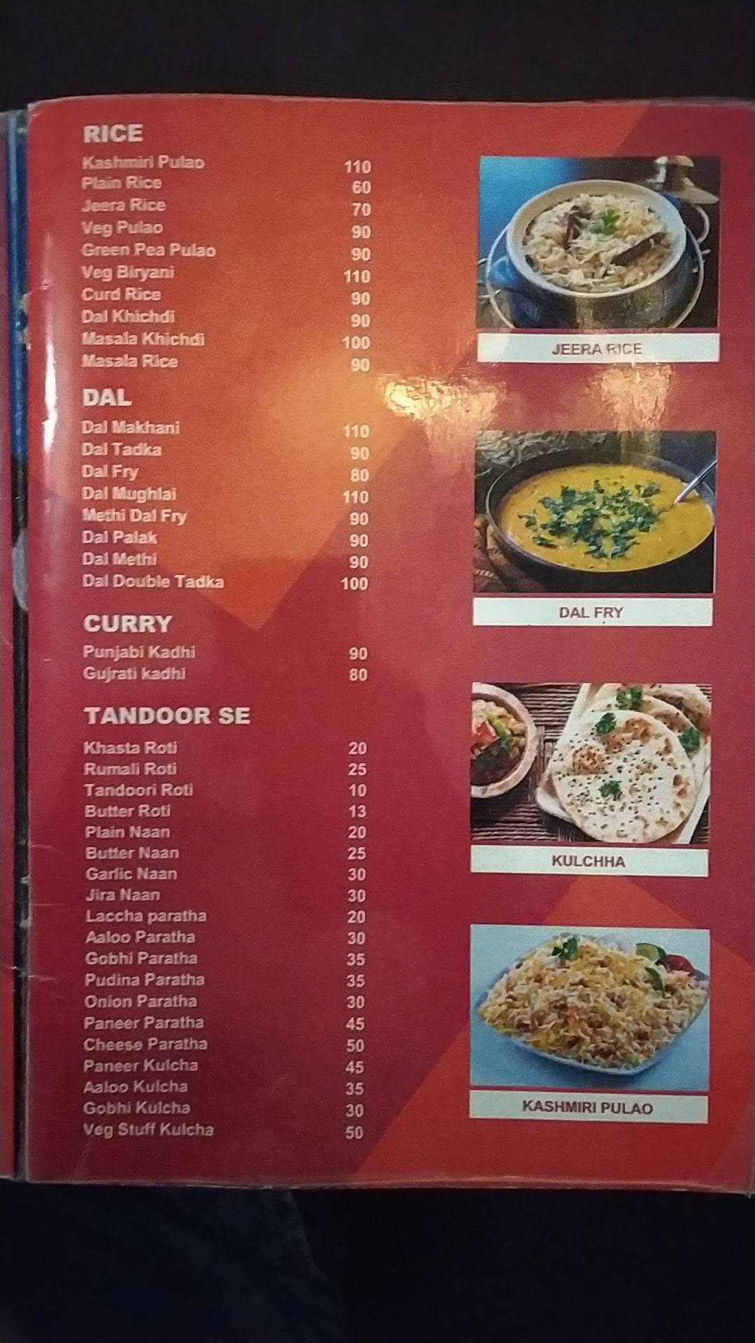 New Little Hut Restaurant menu