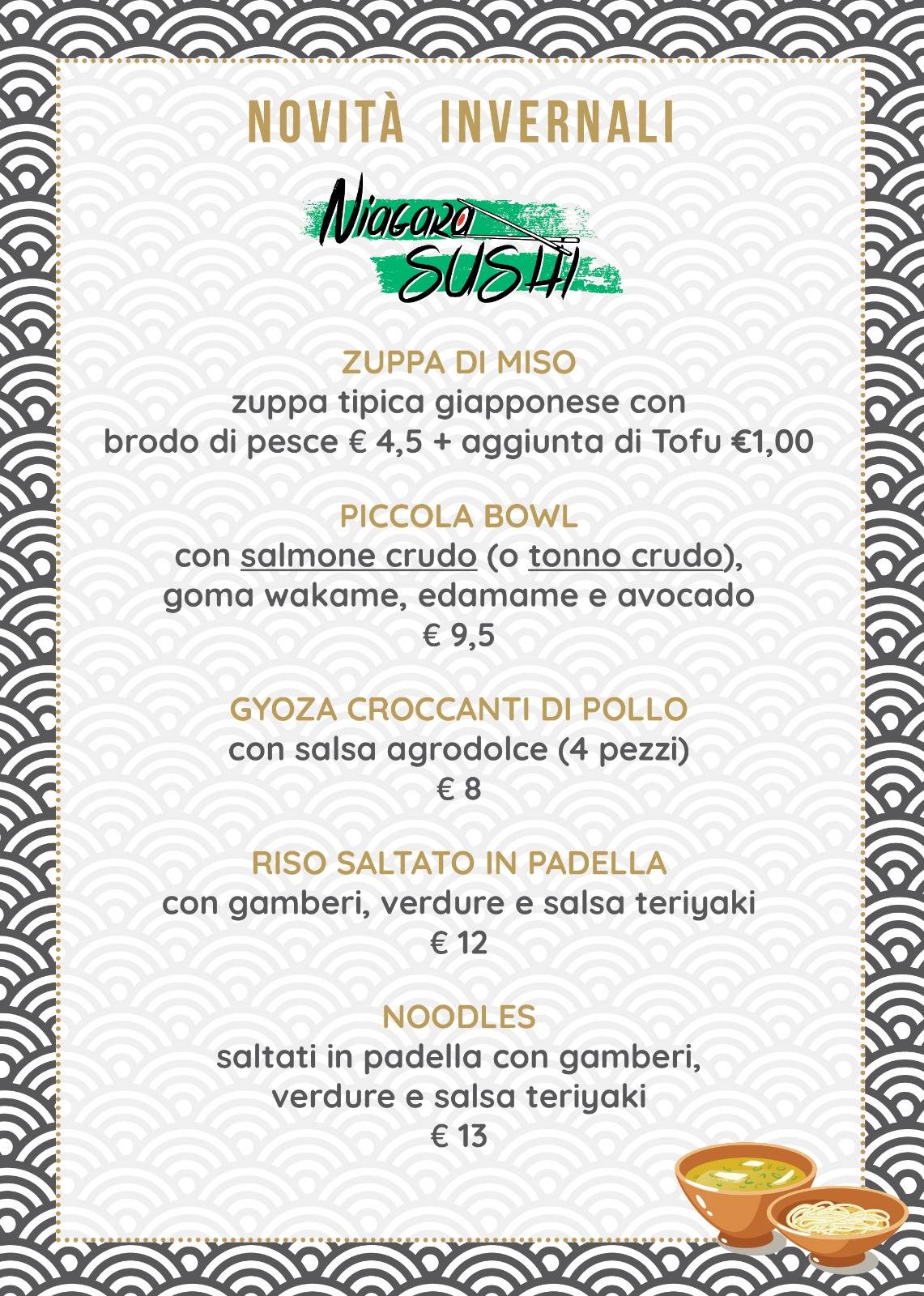 Menu di Niagara Sushi 