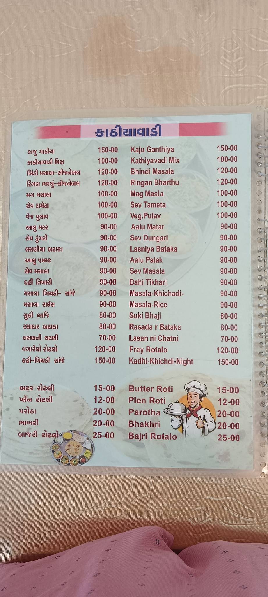 Nilkanth Restaurant menu