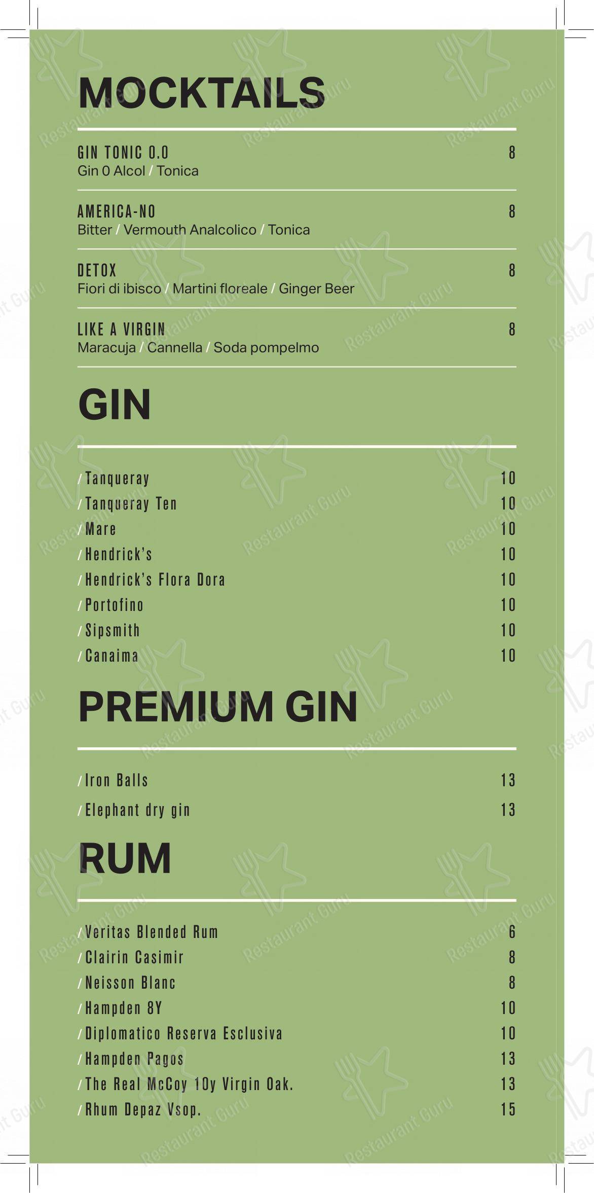 NoMi al DuoMo in Rimini - Menu