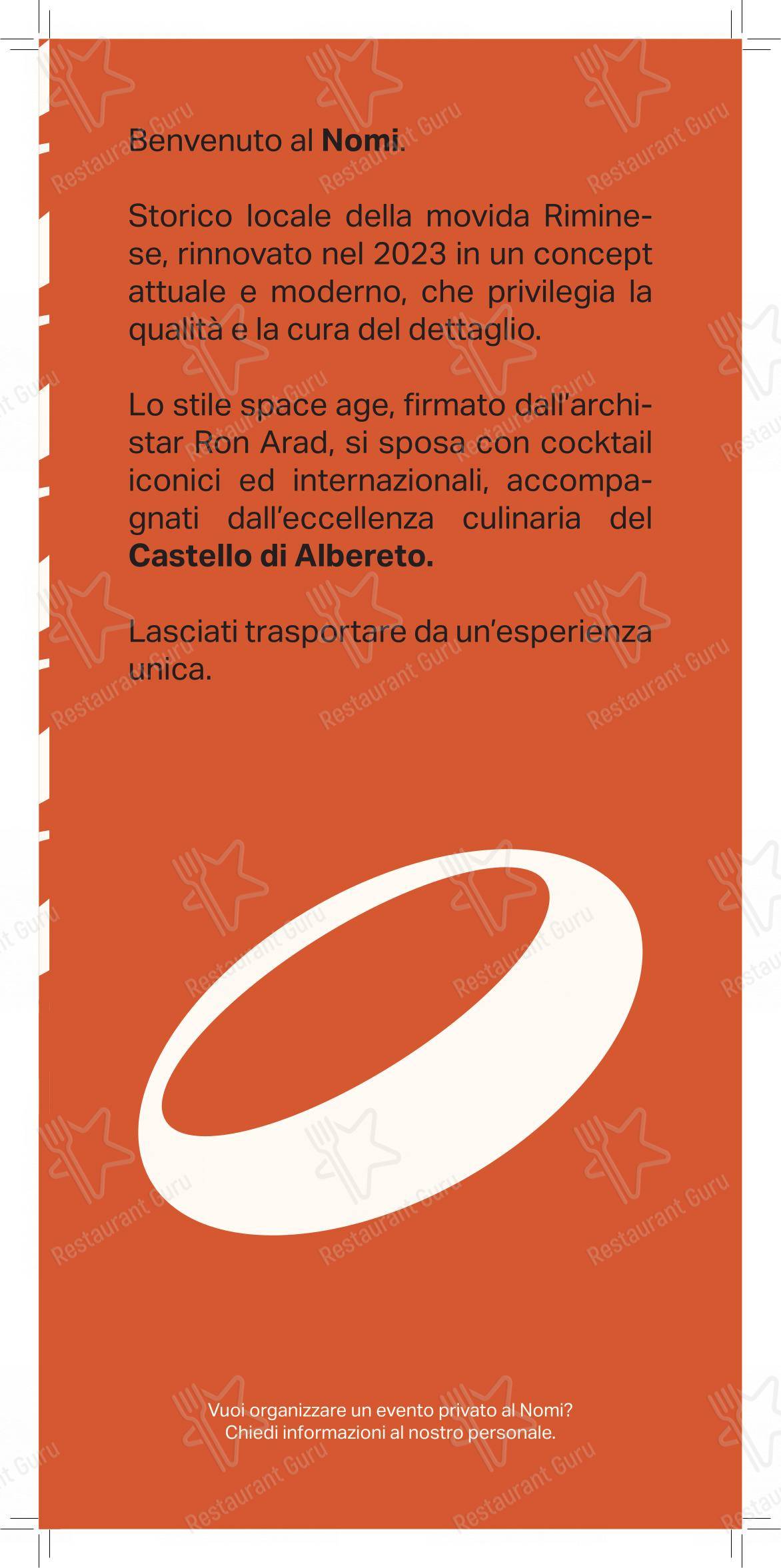 NoMi al DuoMo in Rimini - Menu