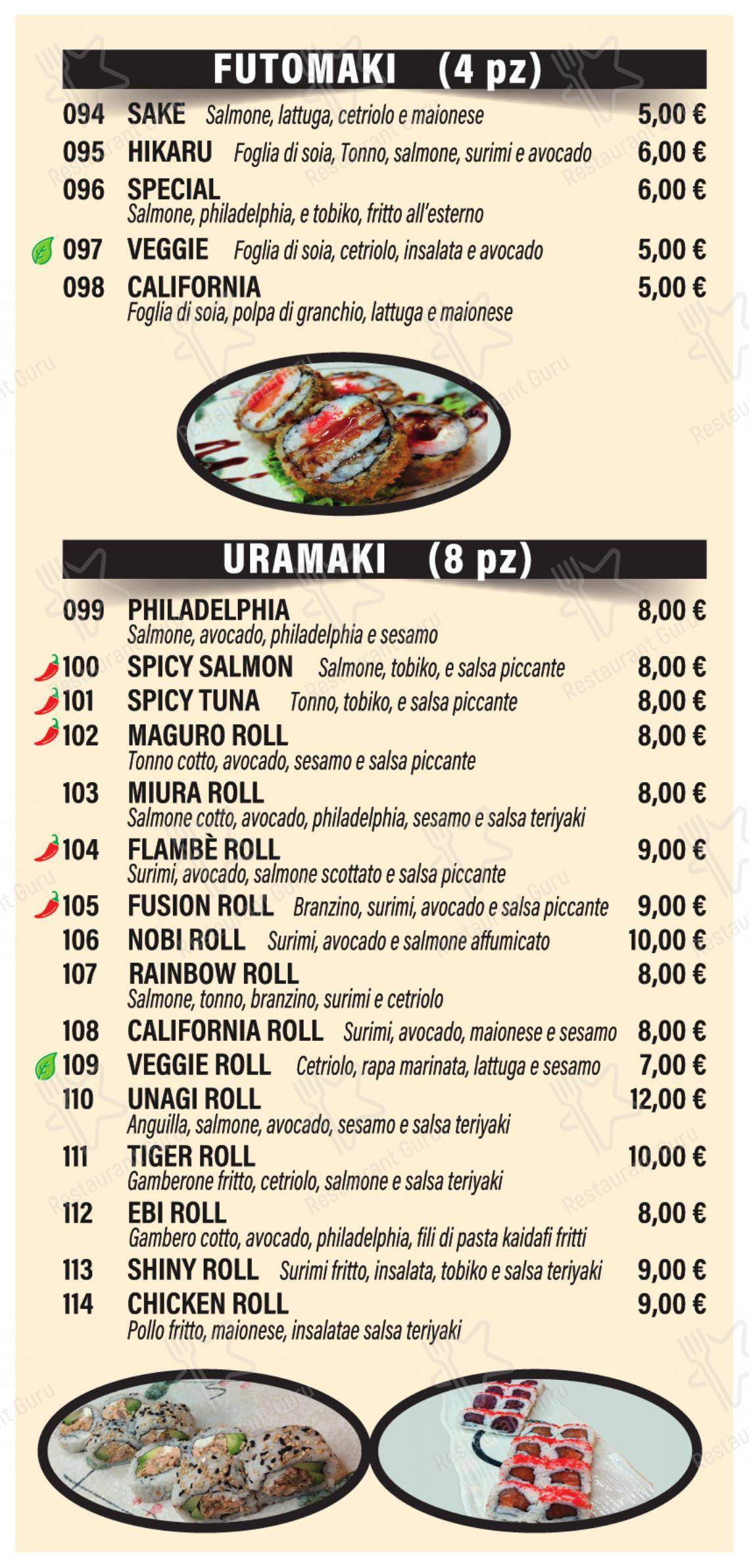 菜单 per Nobi Fusion Restaurant in Treviso