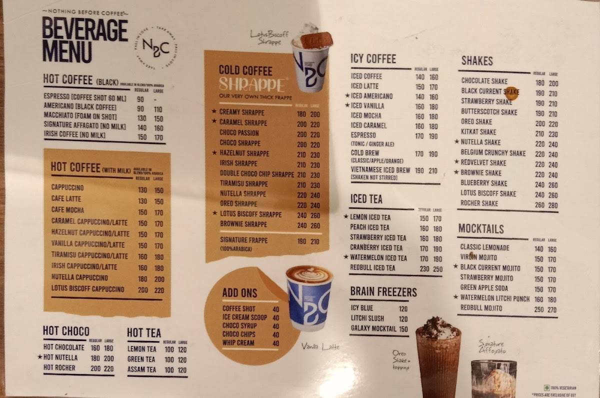 Nothing Before Coffee Cafe - Delhi menu