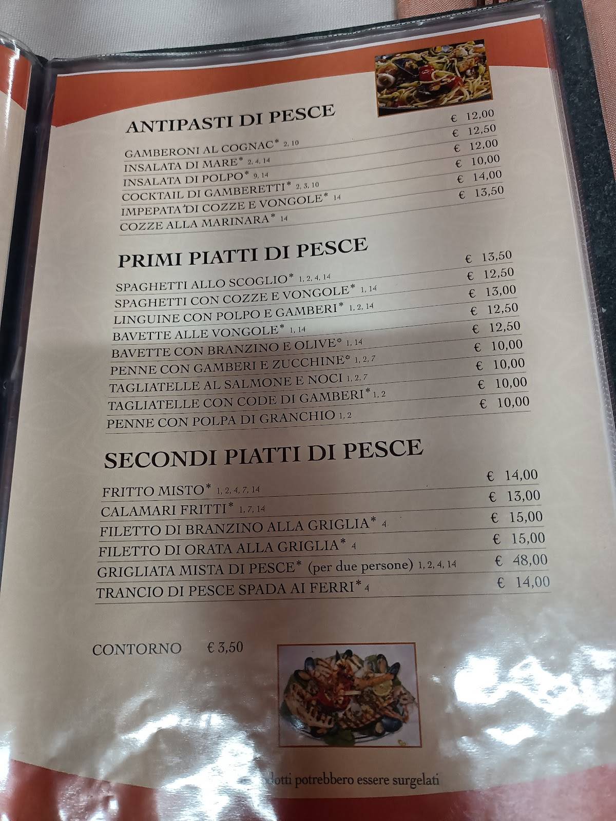 Menu di Ristorante Pizzeria La Sorgente 