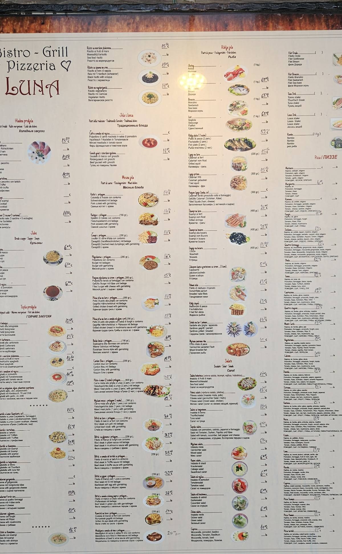 Menu di Luna 