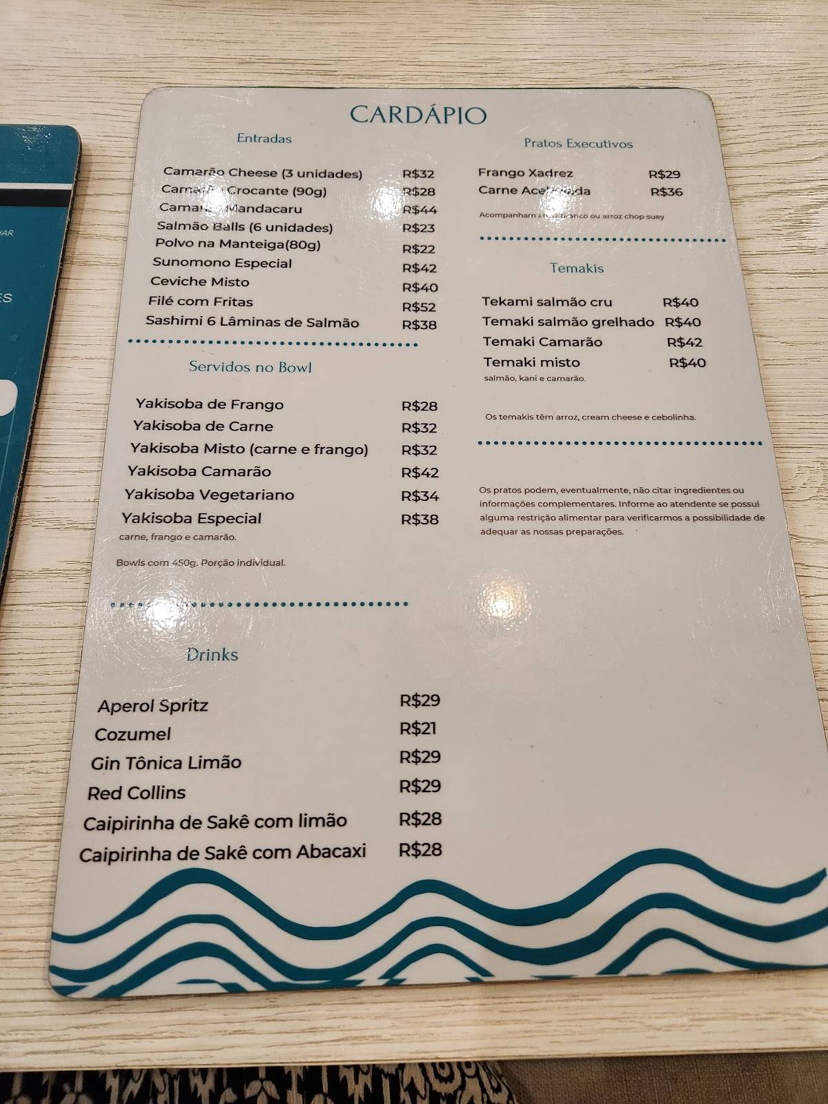 Nui Poke Maceió cardápio