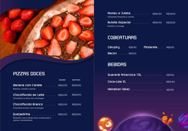 Nuppe Pizzaria cardápio