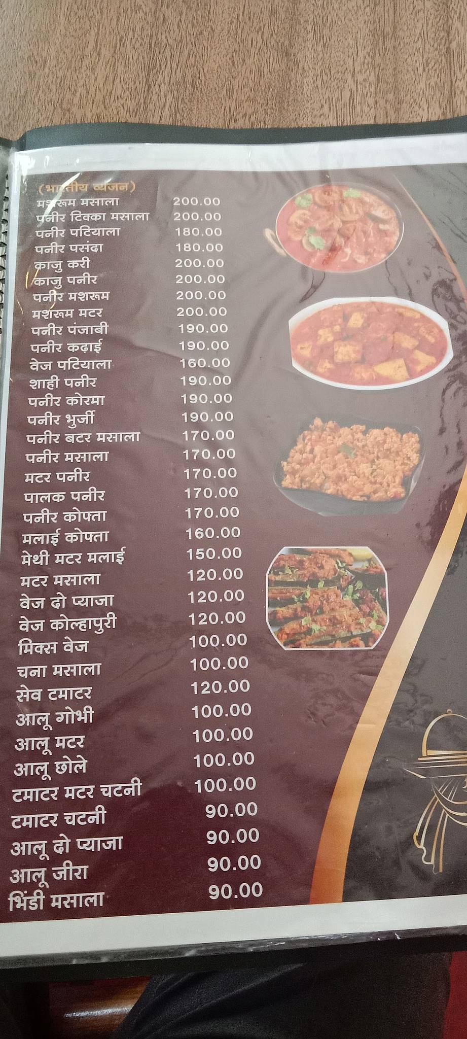 Nupur Rooftop Restaurant menu