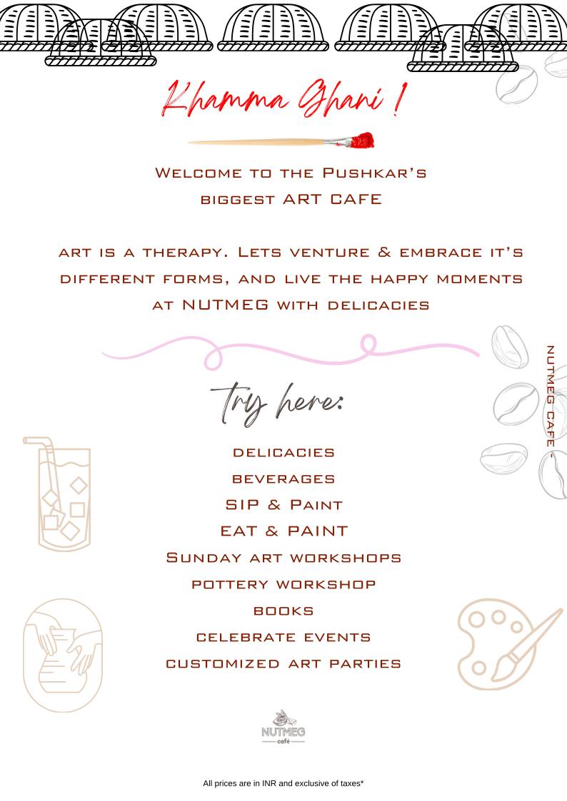 Nutmeg cafe pushkar menu