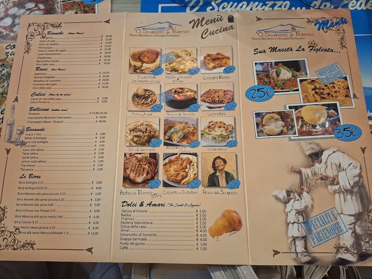 Menu di 'O Scugnizzo da Federico 