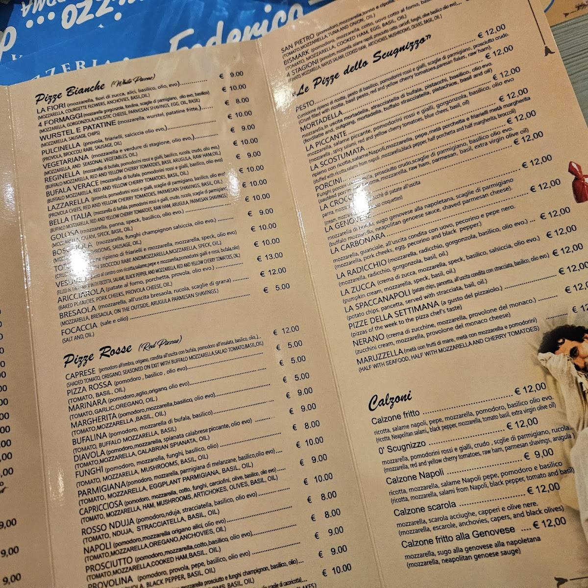 Menu di 'O Scugnizzo da Federico 