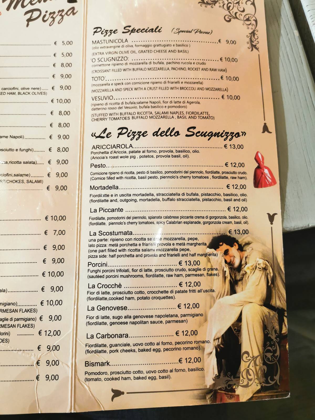 Menu di 'O Scugnizzo da Federico 