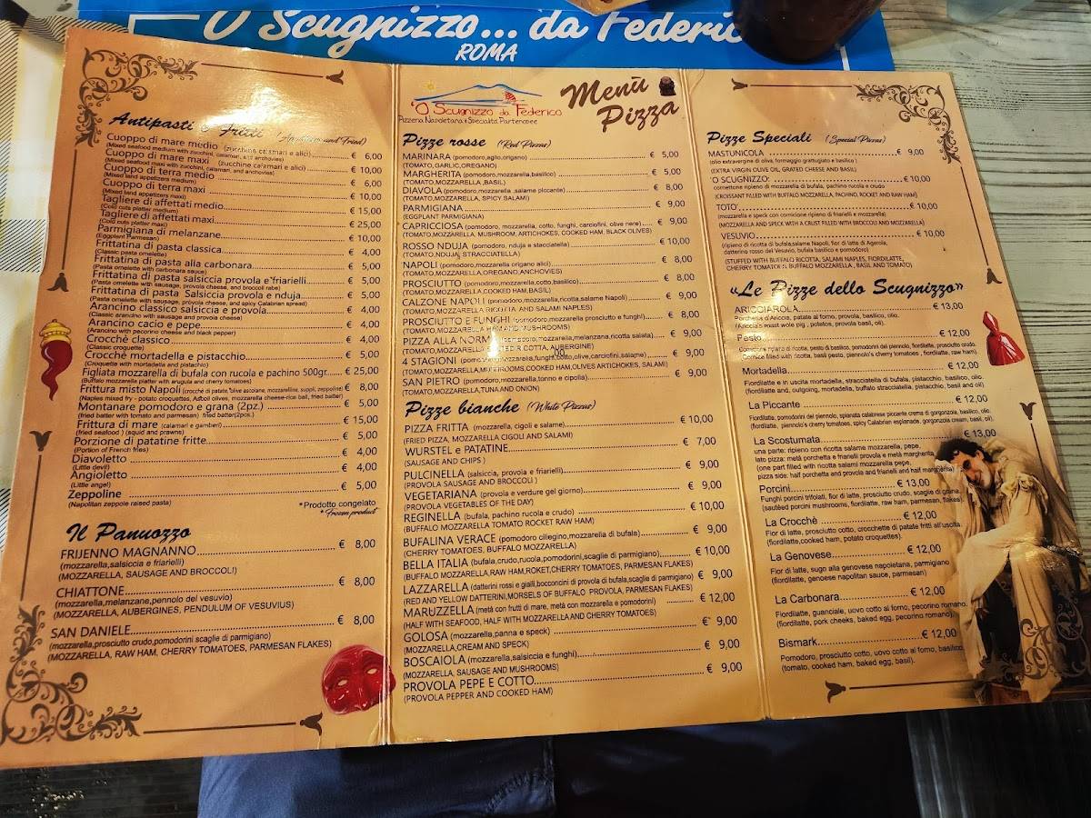 Menu di 'O Scugnizzo da Federico 