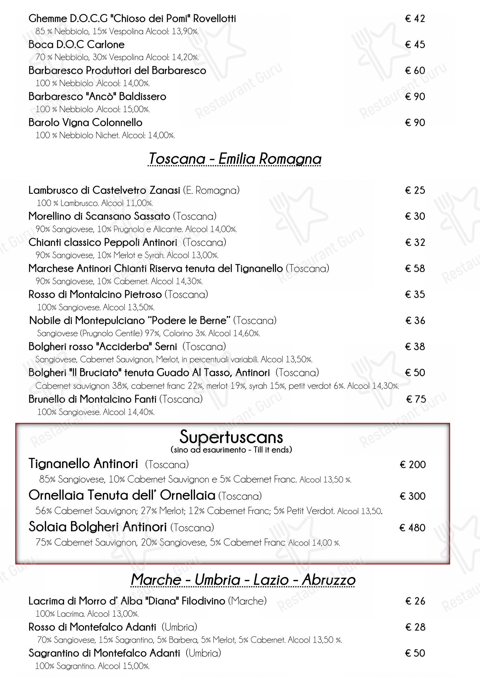 菜单 per Ristorante Officina 12 pizzeria