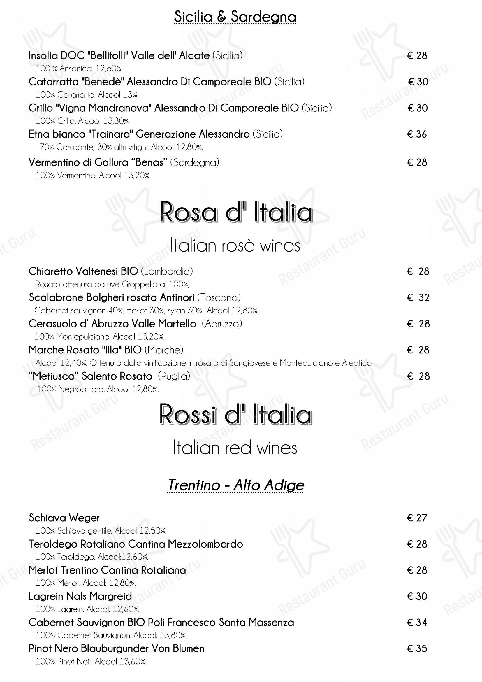 Menu di Ristorante Officina 12 - 菜单
