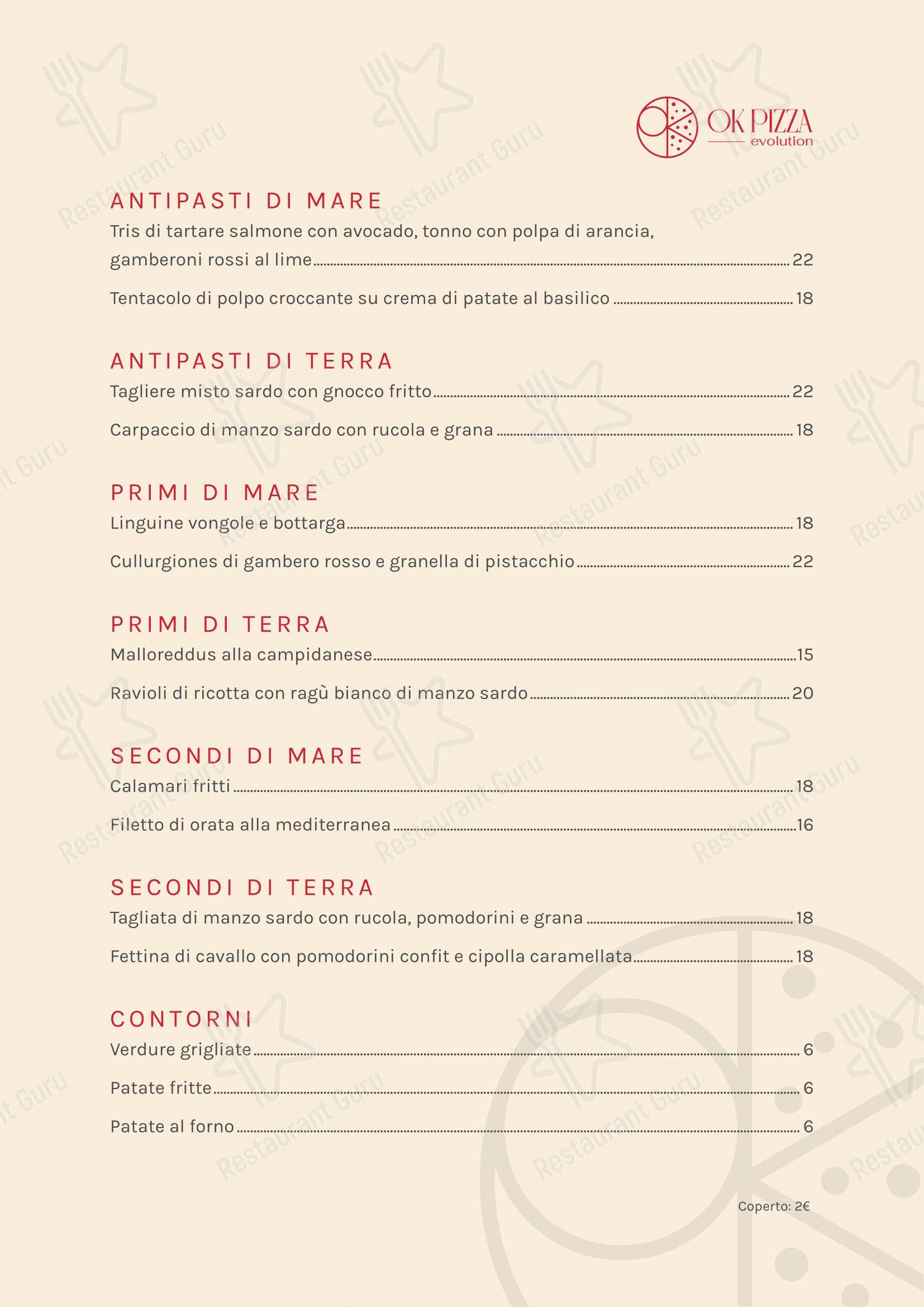 Menu di Ok Pizza Evolution - Ristorante Pizzeria - Menu