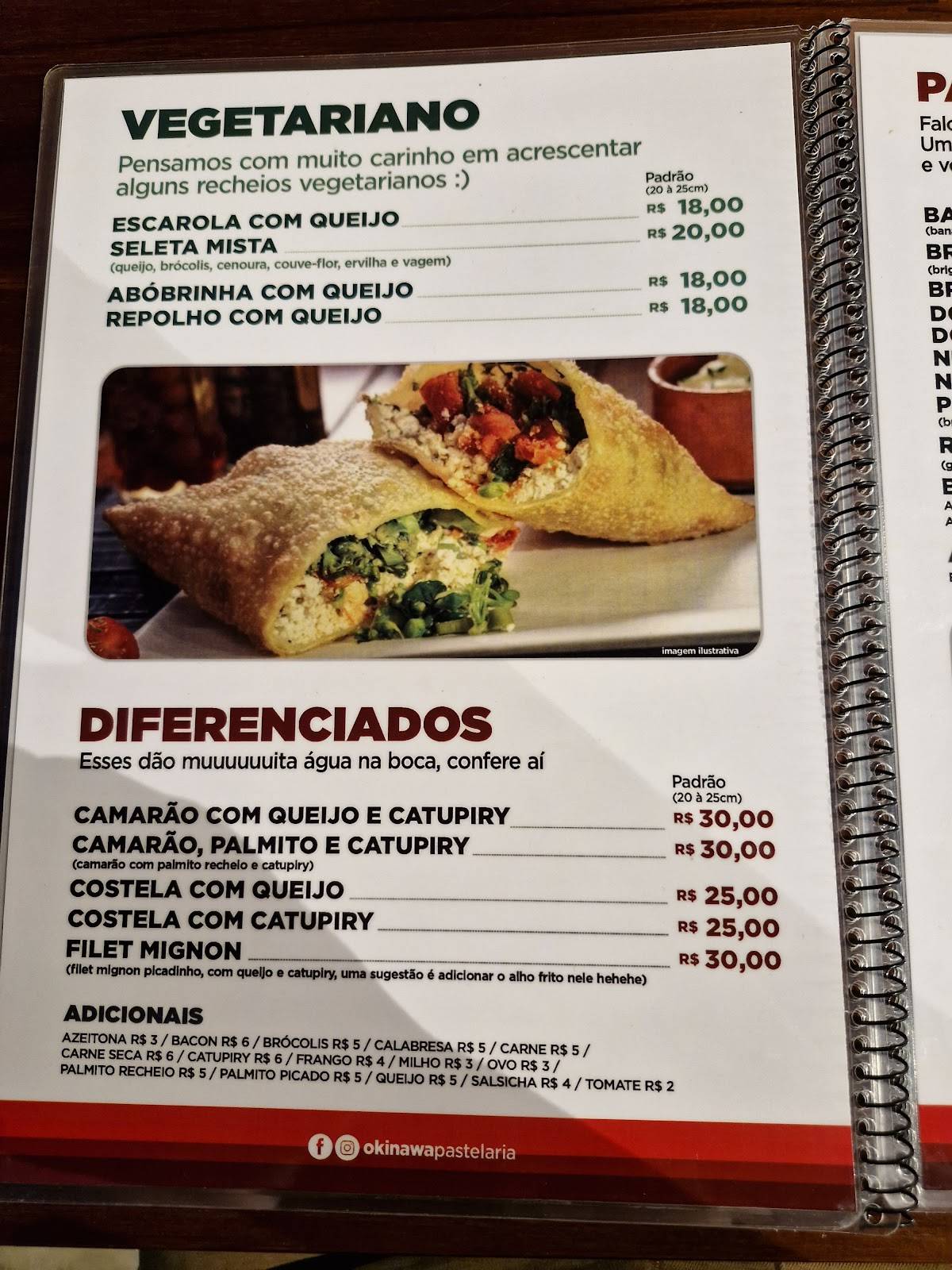 Okinawa Bar & Pastelaria cardápio