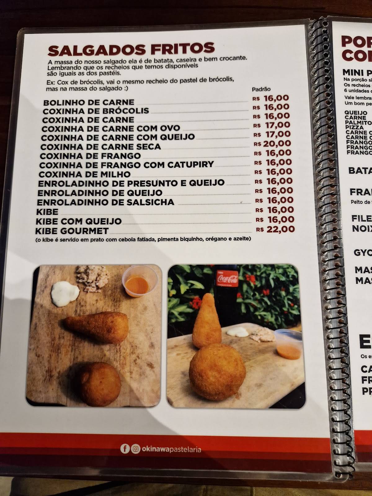 Okinawa Bar & Pastelaria cardápio