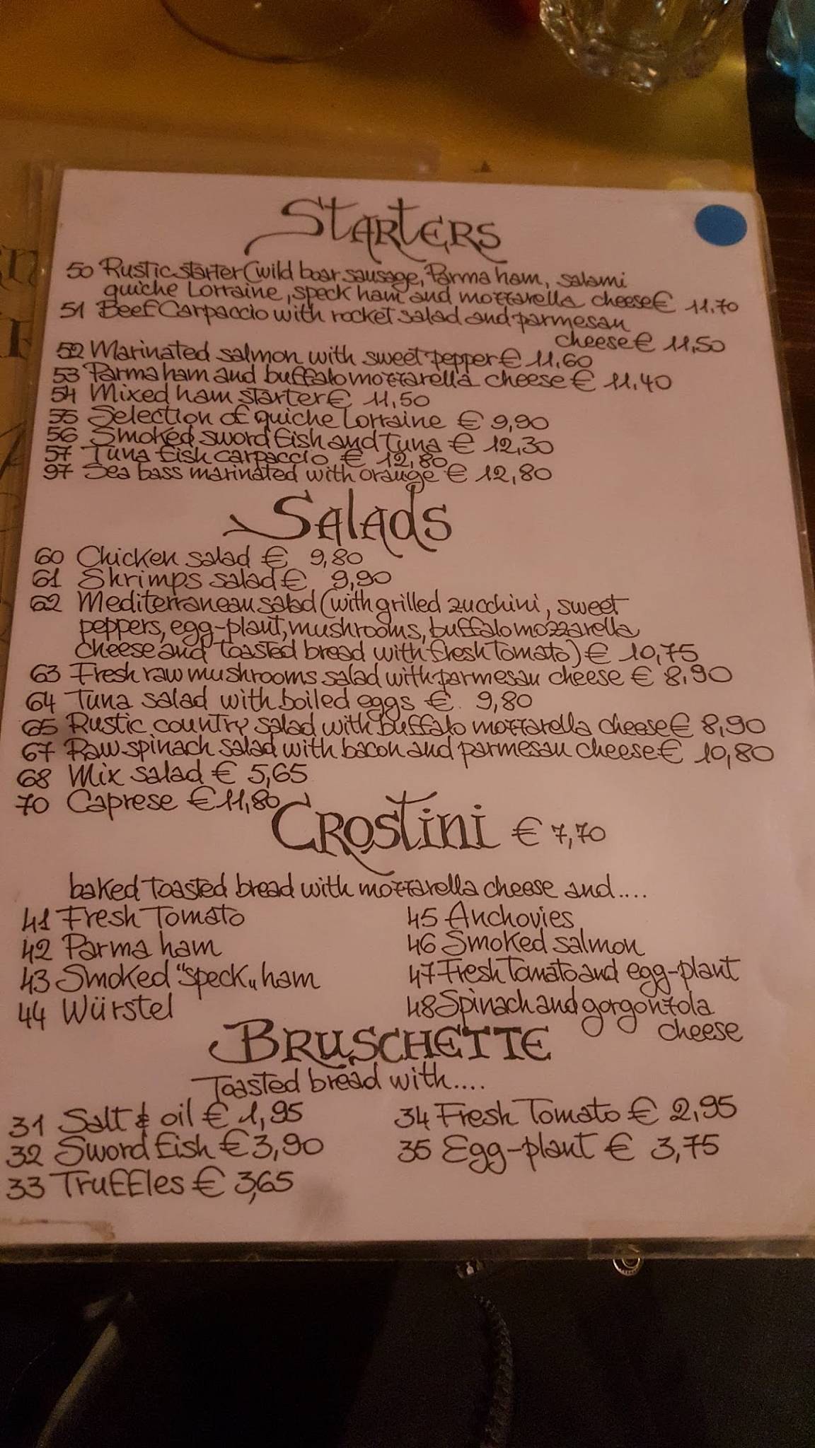 menu-at-old-bear-restaurant-rome-via-dei-gigli-d-oro