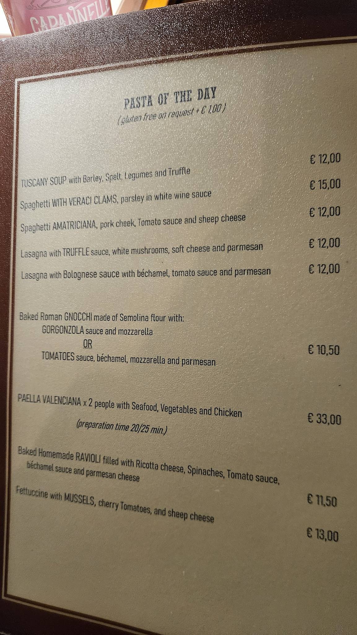 Menu di Old Bear 