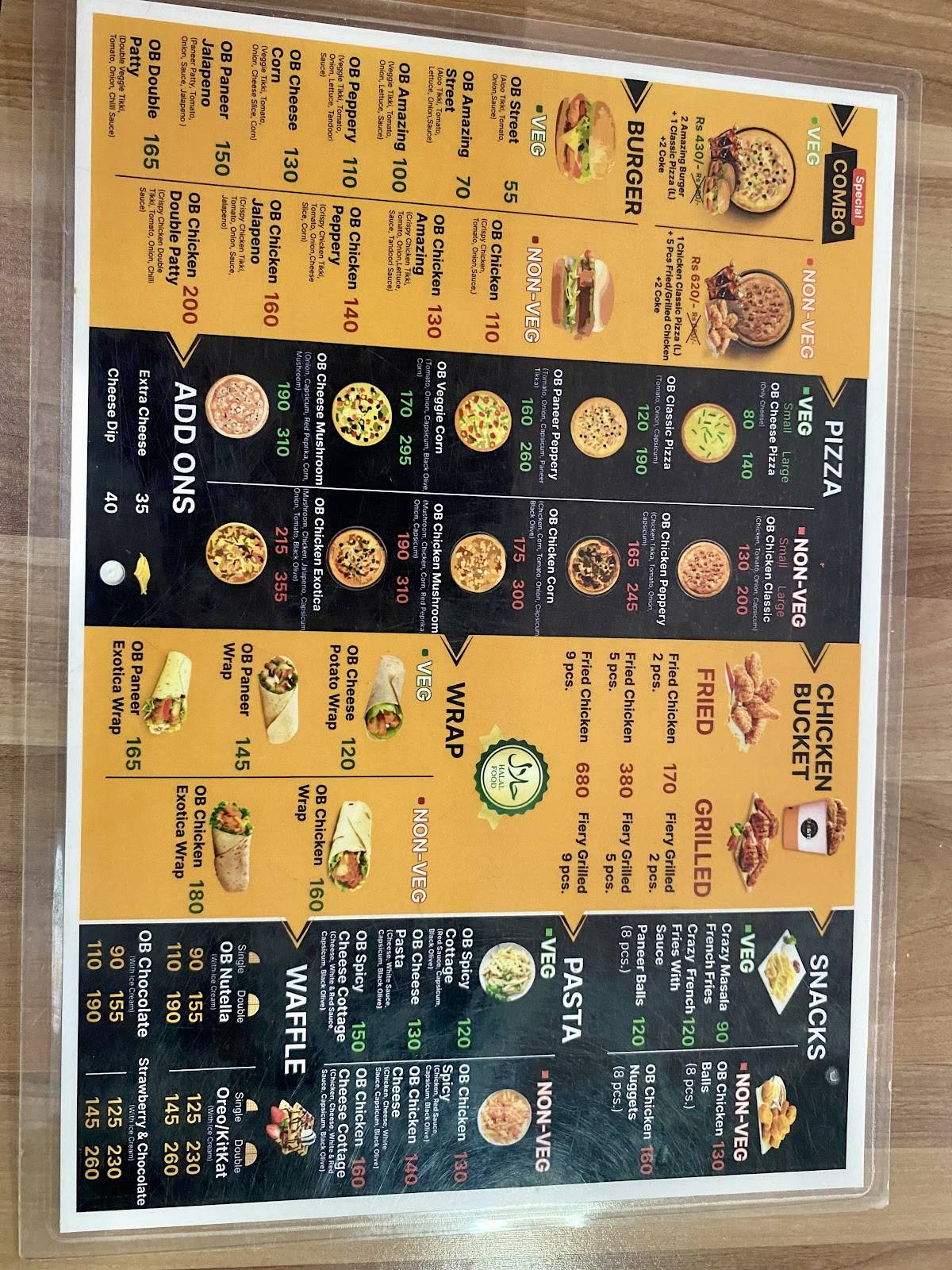 One Bite Cafe Ratnagiri menu