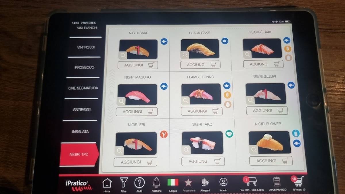 Menu di One Sushi • Fuorigrotta 