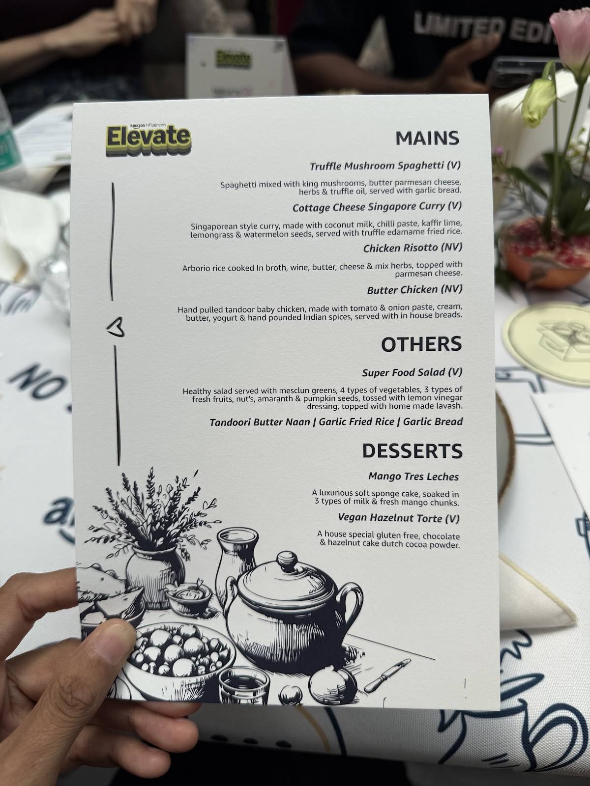 one8 Commune, Juhu menu