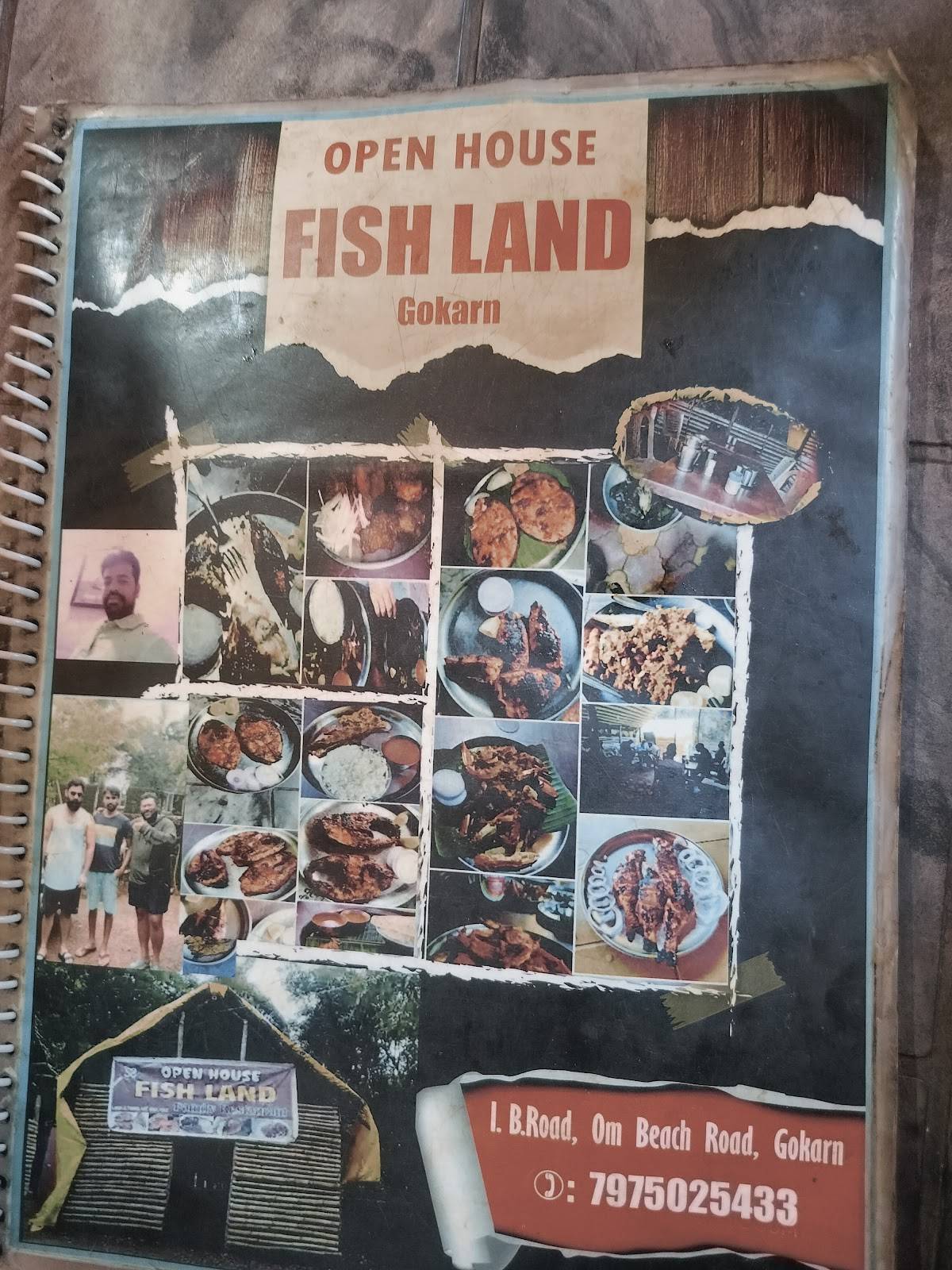 Open House Fish Land. IB Road om beach cross menu