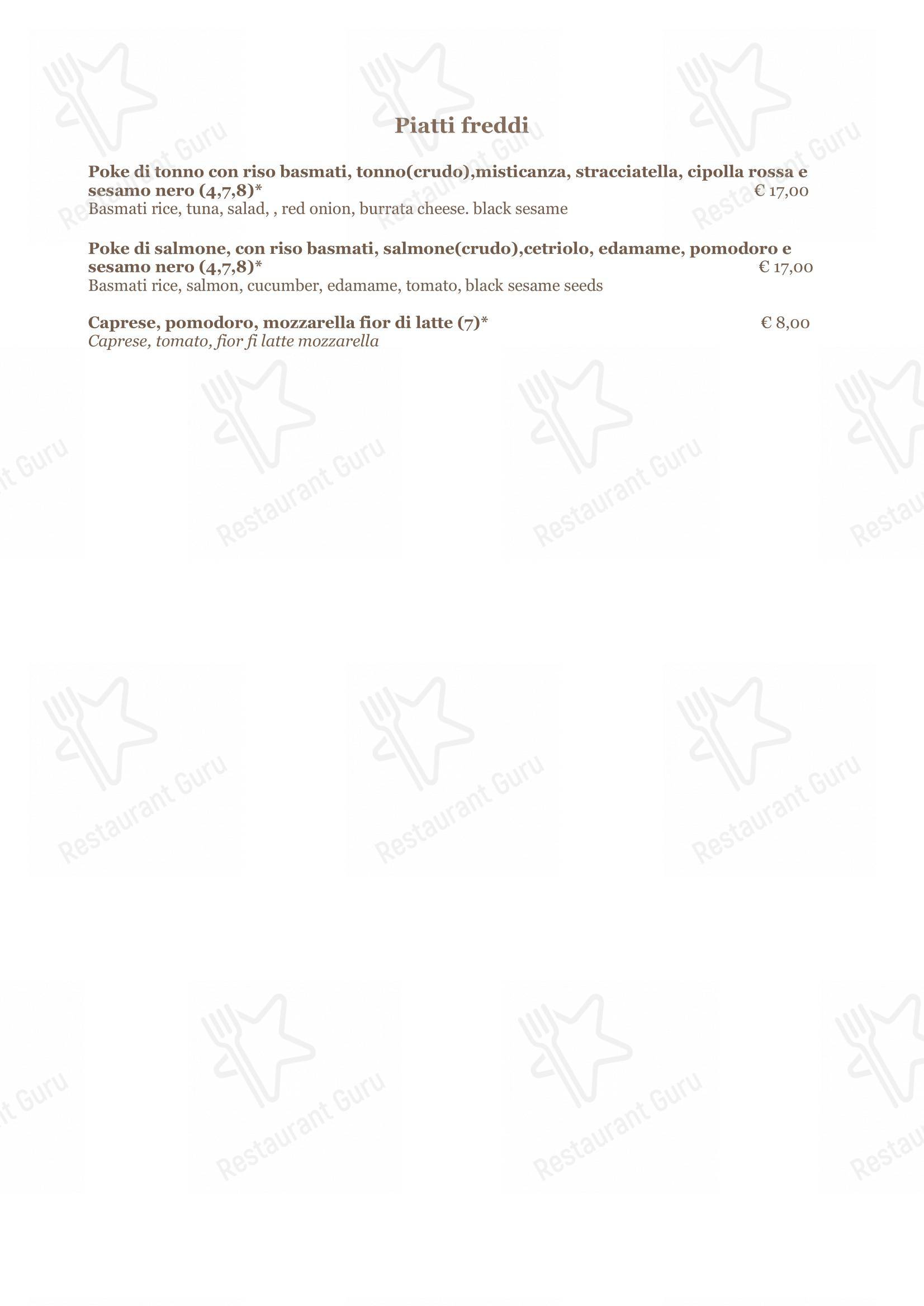 Menu di Operaprima - Ristorante Pizzeria - Menu bar