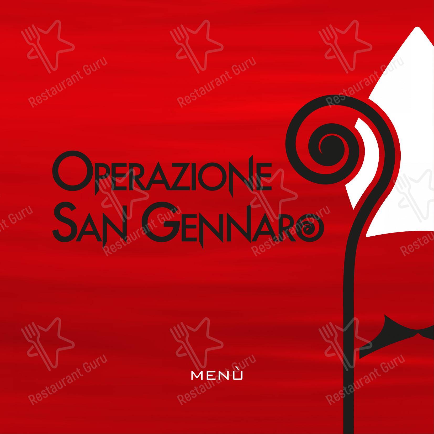 Menu di Operazione San Gennaro - Menu