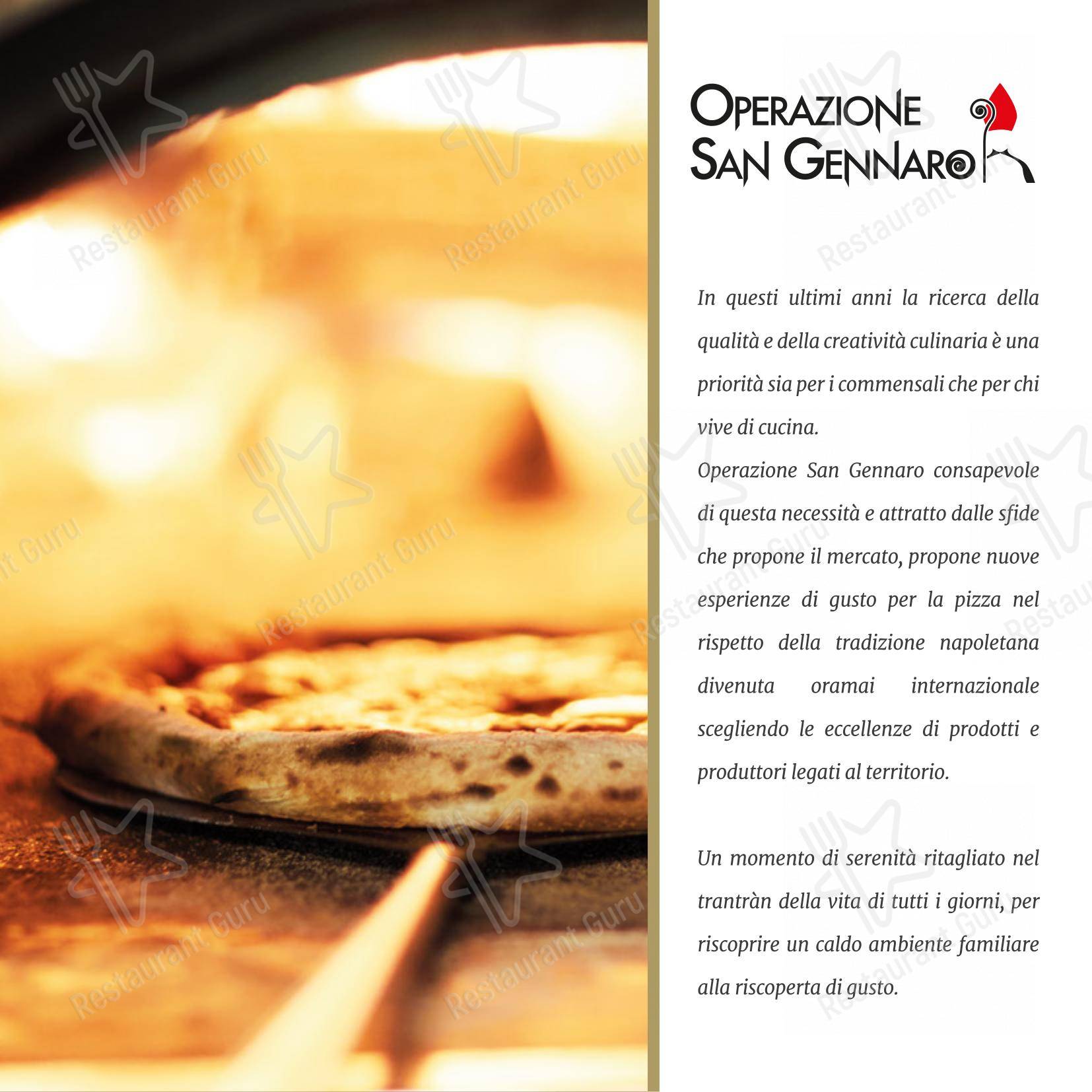 Menu per Operazione San Gennaro in Milano