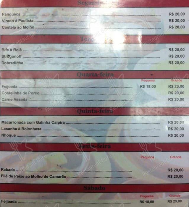 Lanchonete Universitária Grill cardápio