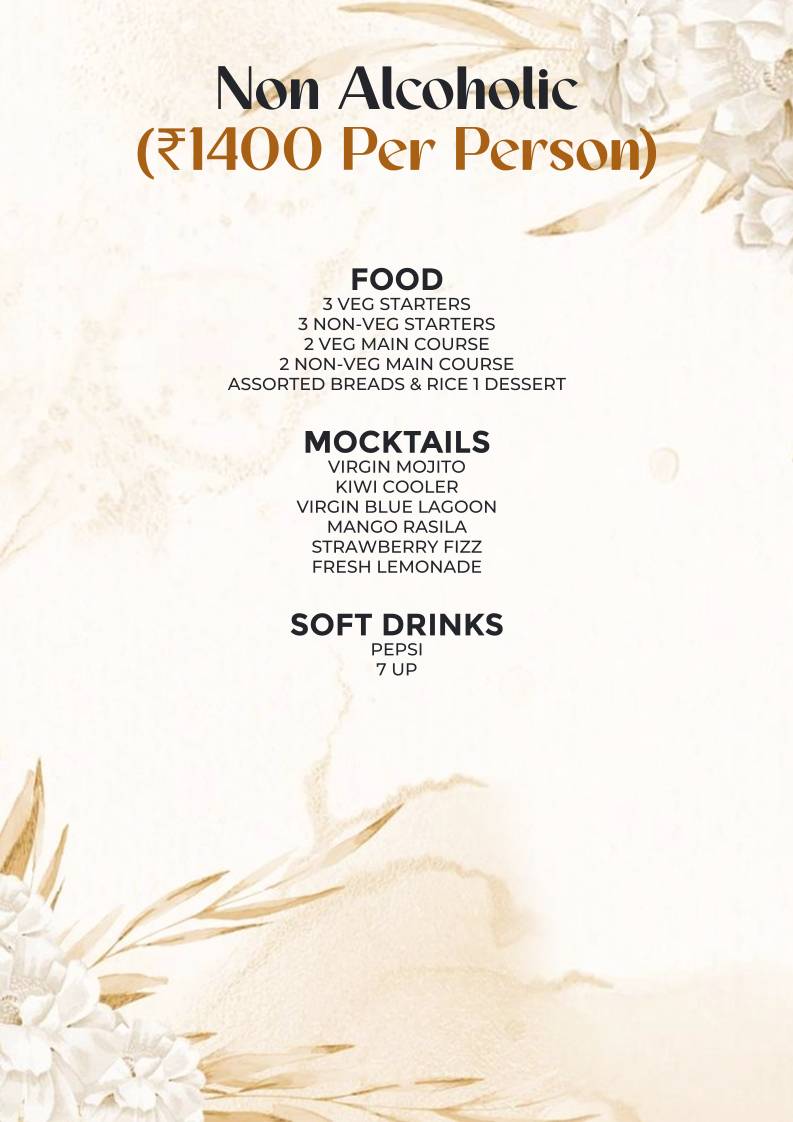 Oscar Luxe Club Air Bar - Noida Sector 38 menu
