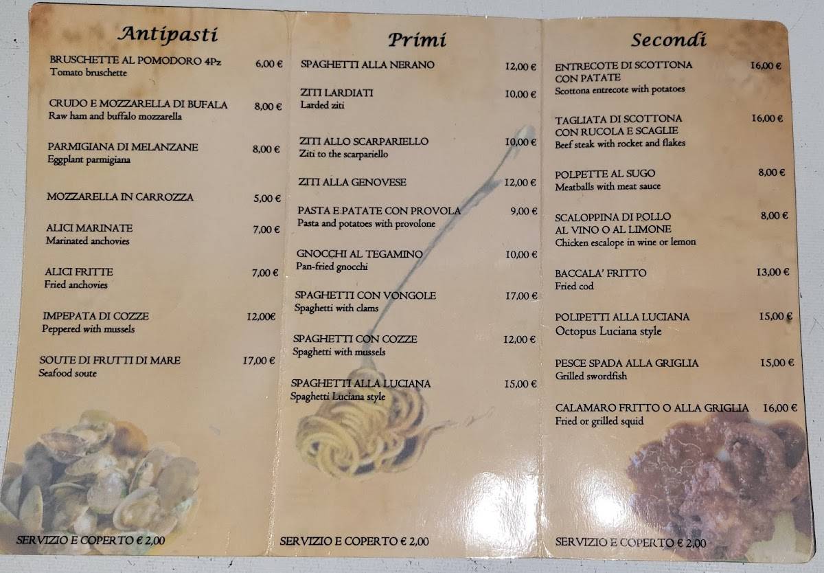 Menu di Osteria Napulion 