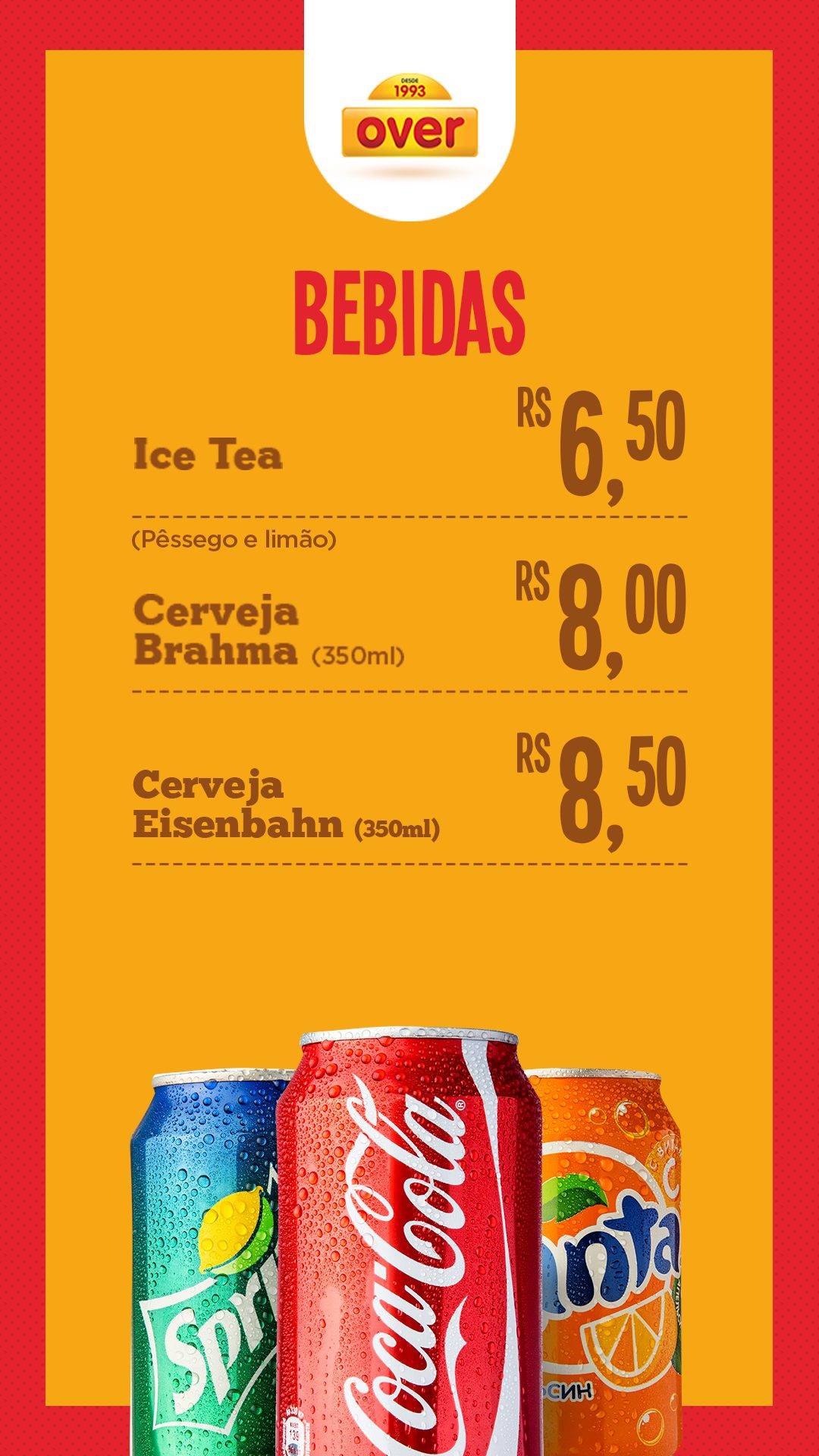 Over cardápio