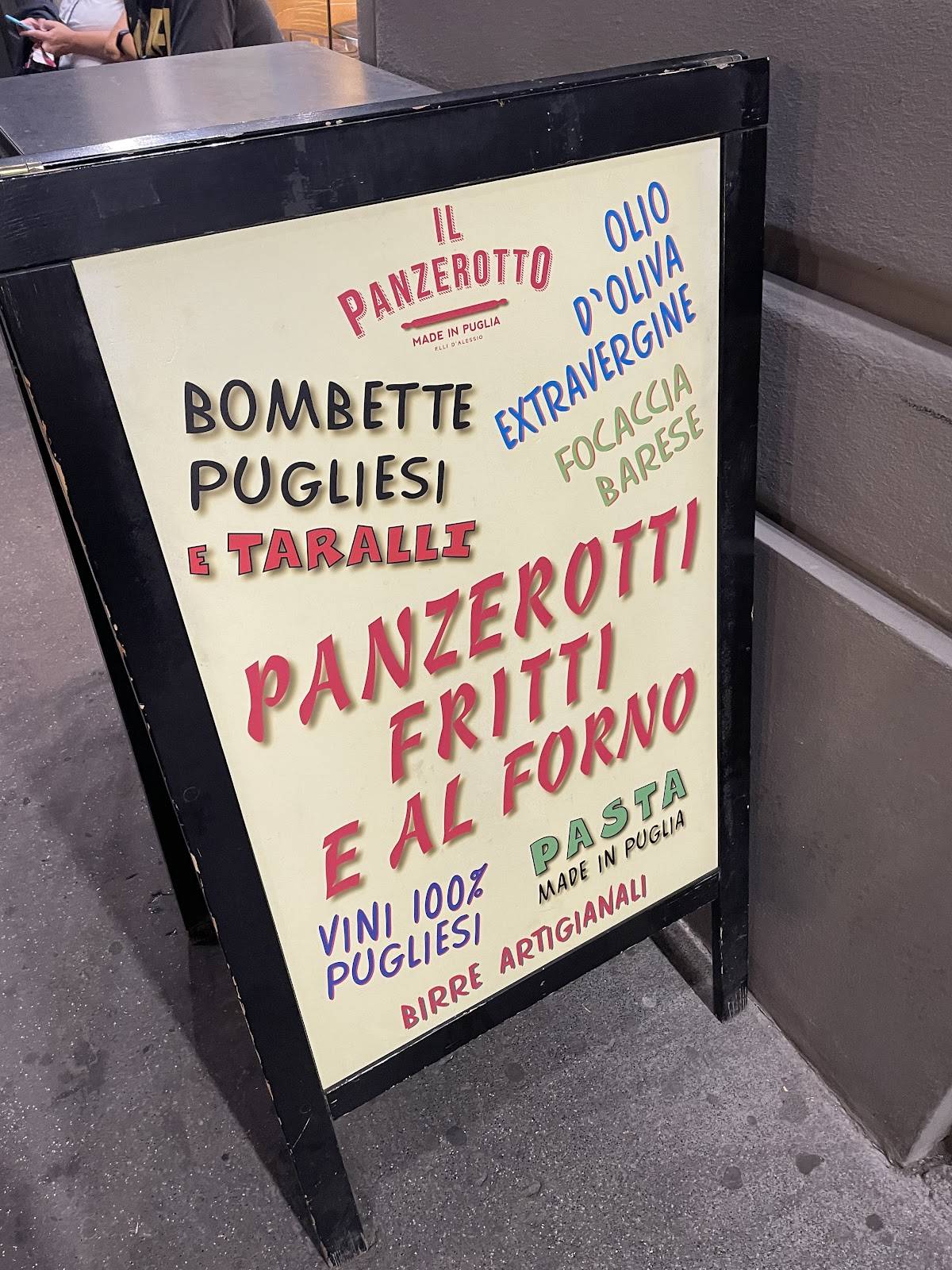 Menu di Panzerò Panzerotti Per Passione 