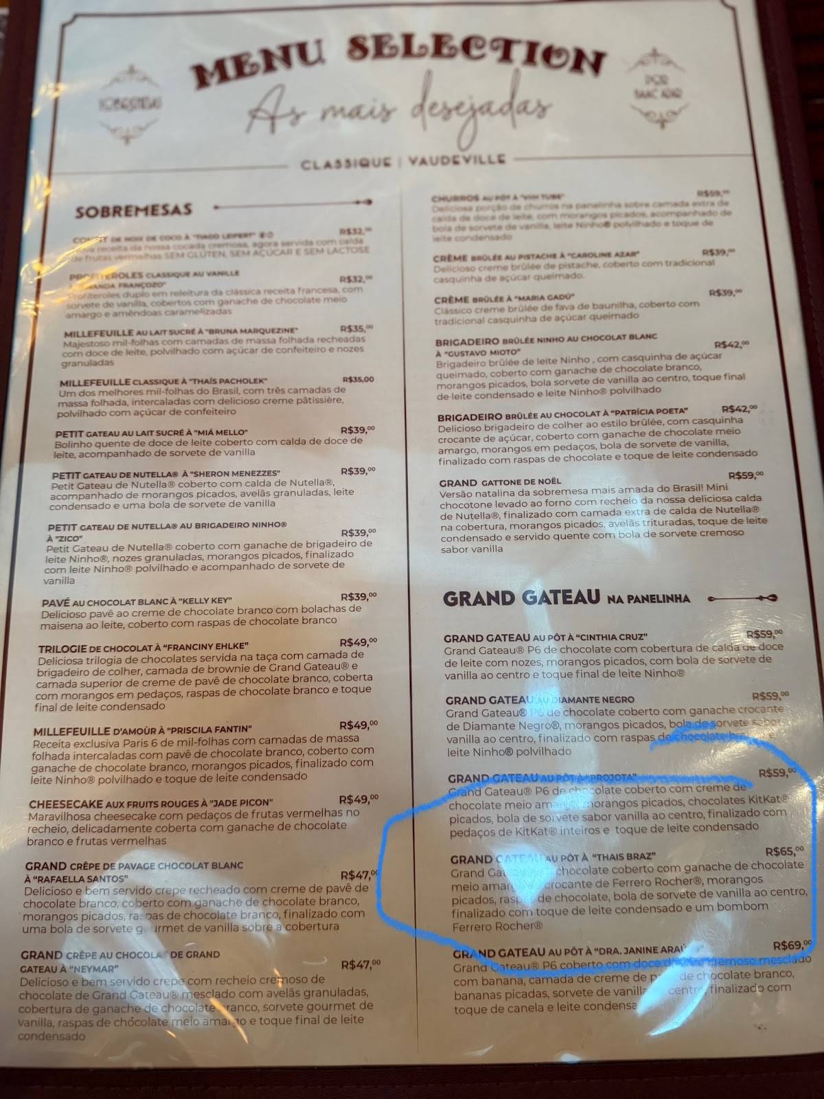 Bistrô Paris 6 | Vaudeville cardápio