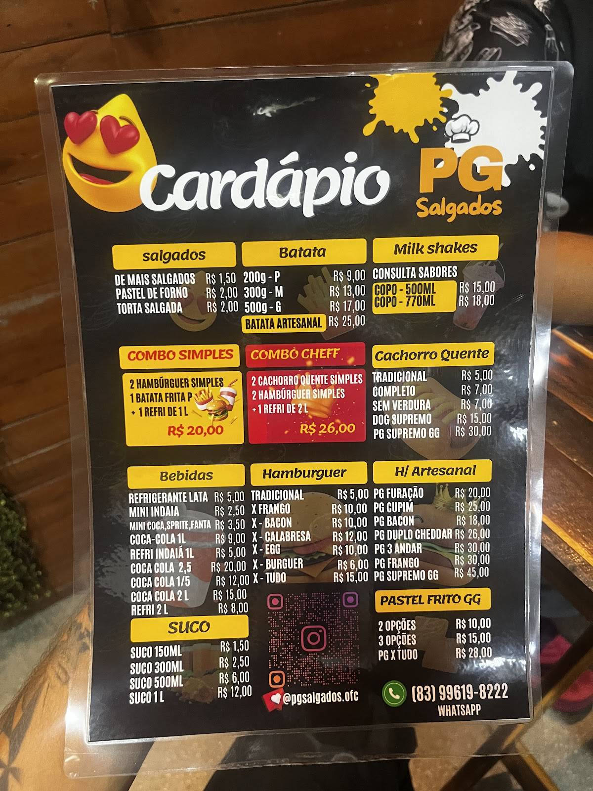 PG Salgados - Lanches Diversos cardápio