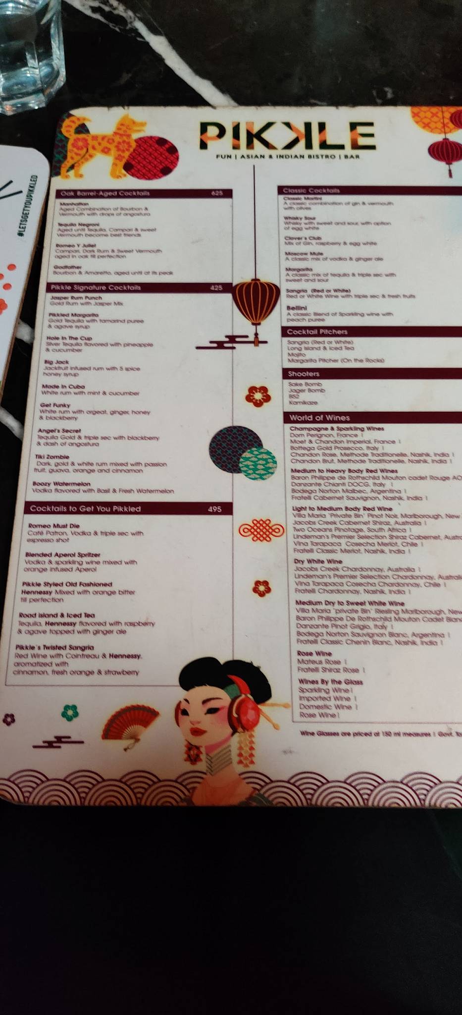 Picante menu