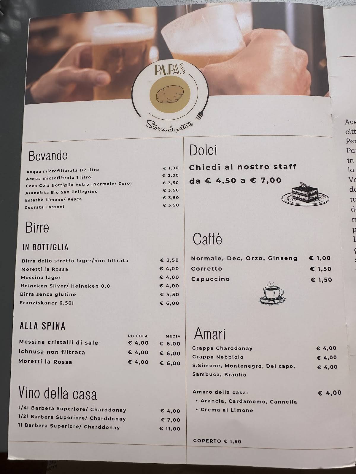 Menu di PaPas 